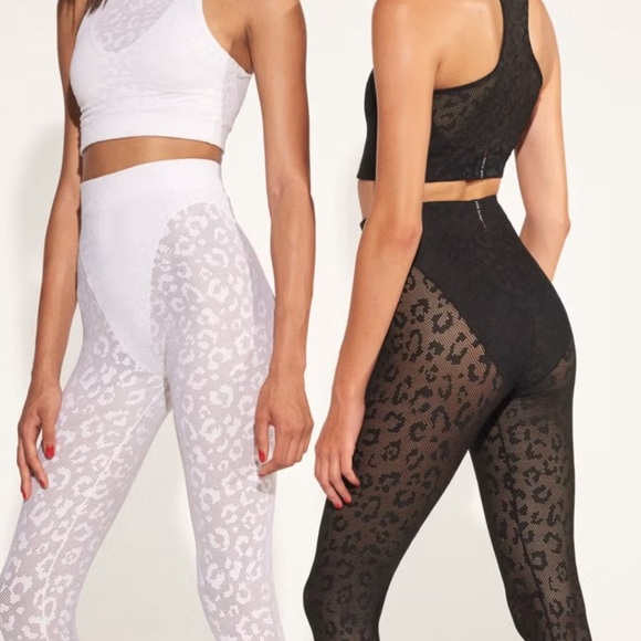 Adam seldman lace leopard black sheer leggings xs - Picture 3 of 14